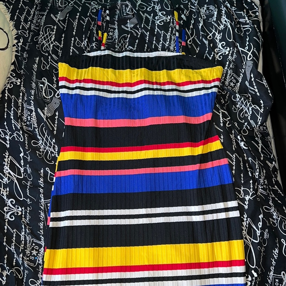 Yellow Midi Stripe Dress